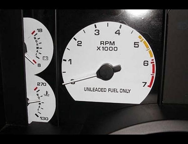 White Face Gauges for 1987-1989 Ford Mustang 140 MPH