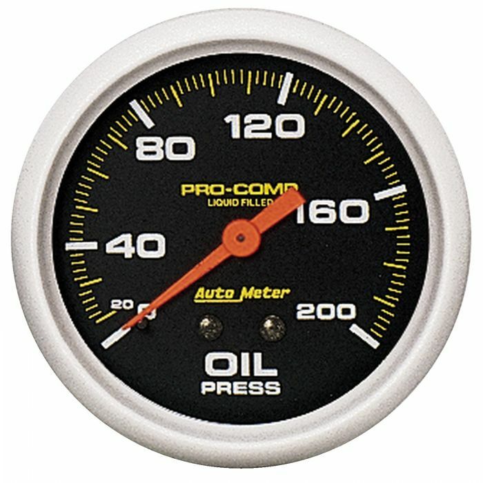 AutoMeter 2-5/8″ Oil Pressure 0-200 Psi Mechanical Liquid Filled Pro-Comp 5422