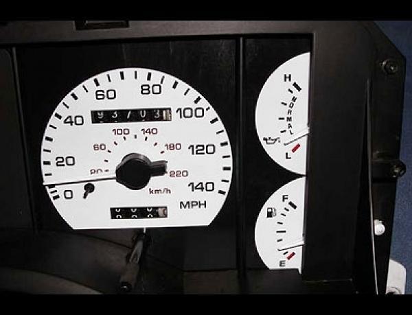 White Face Gauges for 1987-1989 Ford Mustang 140 MPH