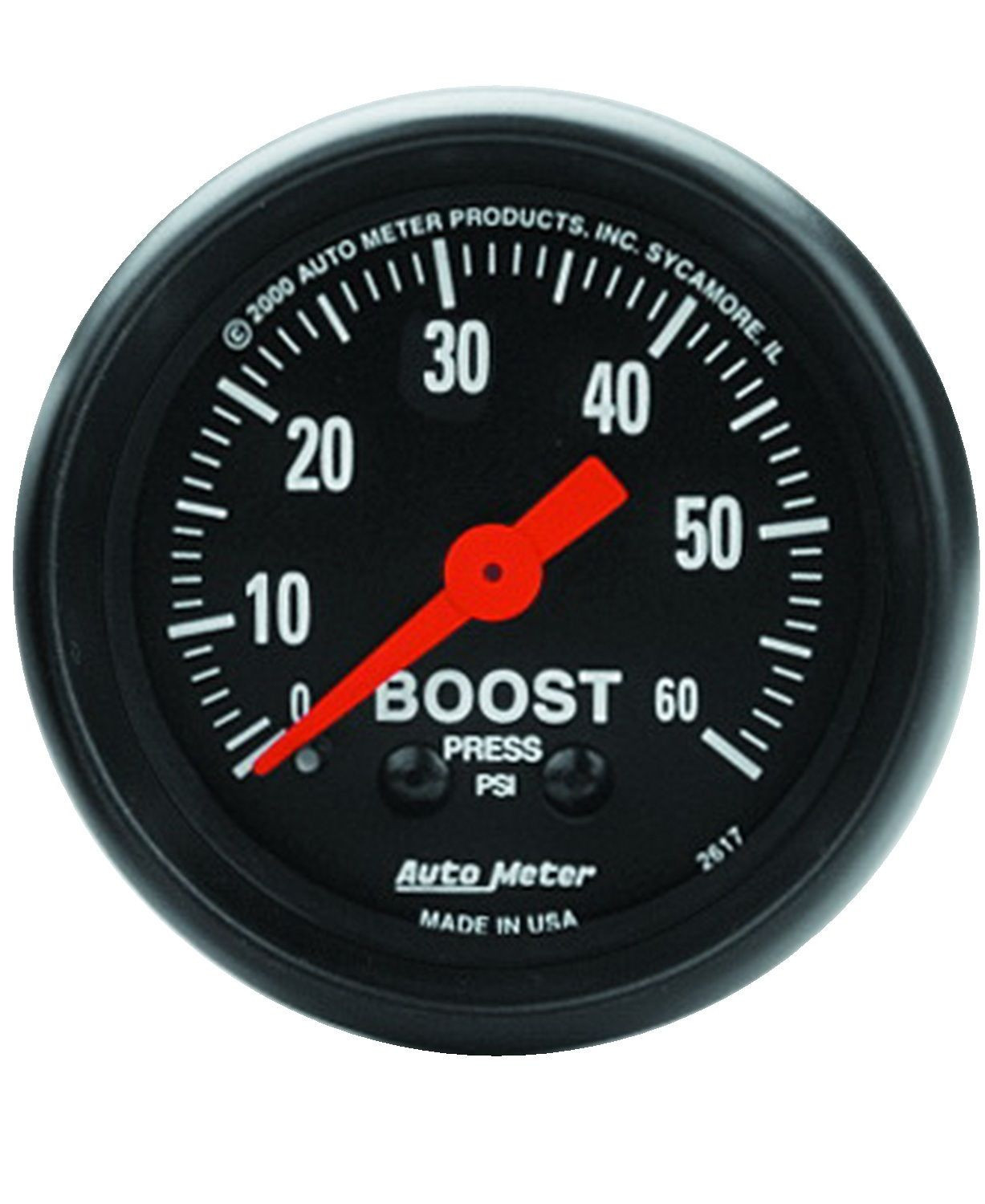 Auto Meter Z-Series 0-60 Psi Mechanical Boost Gauge 2-1/16″ (52mm)