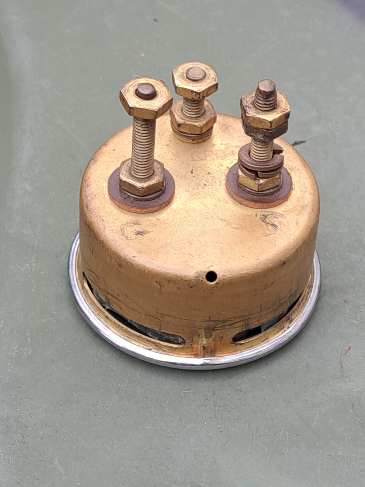 Vintage STEWART WARNER 6V Electric FUEL GAS Gauge, VW Bug, Hot Rat Rod #428066