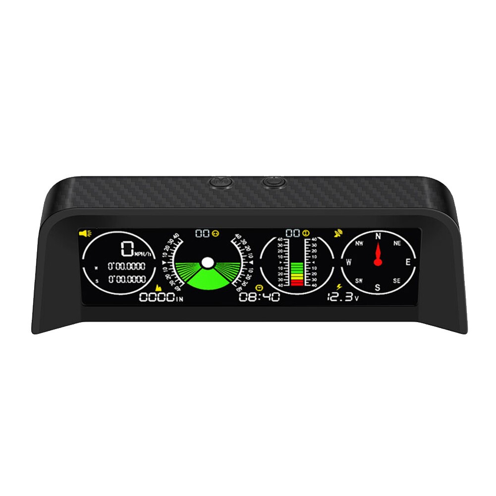 Car Off Road Digital GPS Inclinometer Compass Slope Meter Gauge HUD Speedometer
