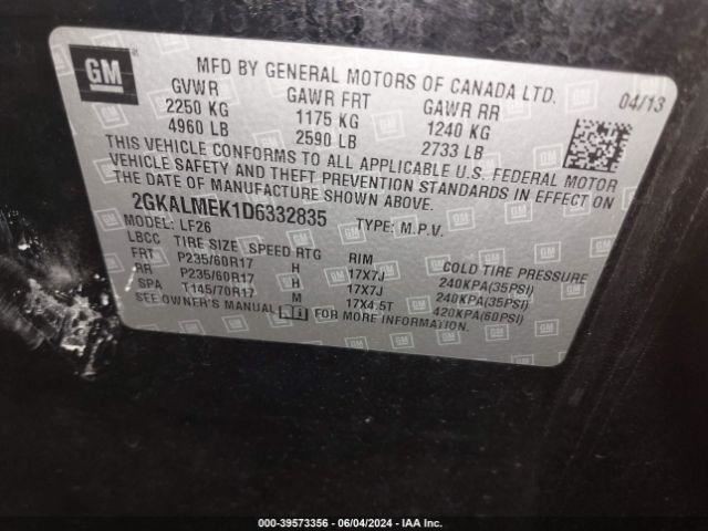 Speedometer MPH Without Lane Departure Warning Fits 13-17 TERRAIN 4303133