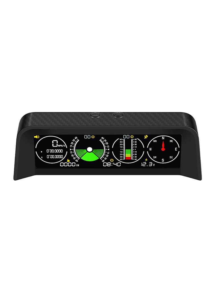 Car Off Road Digital GPS Inclinometer Compass Slope Meter Gauge HUD Speedometer