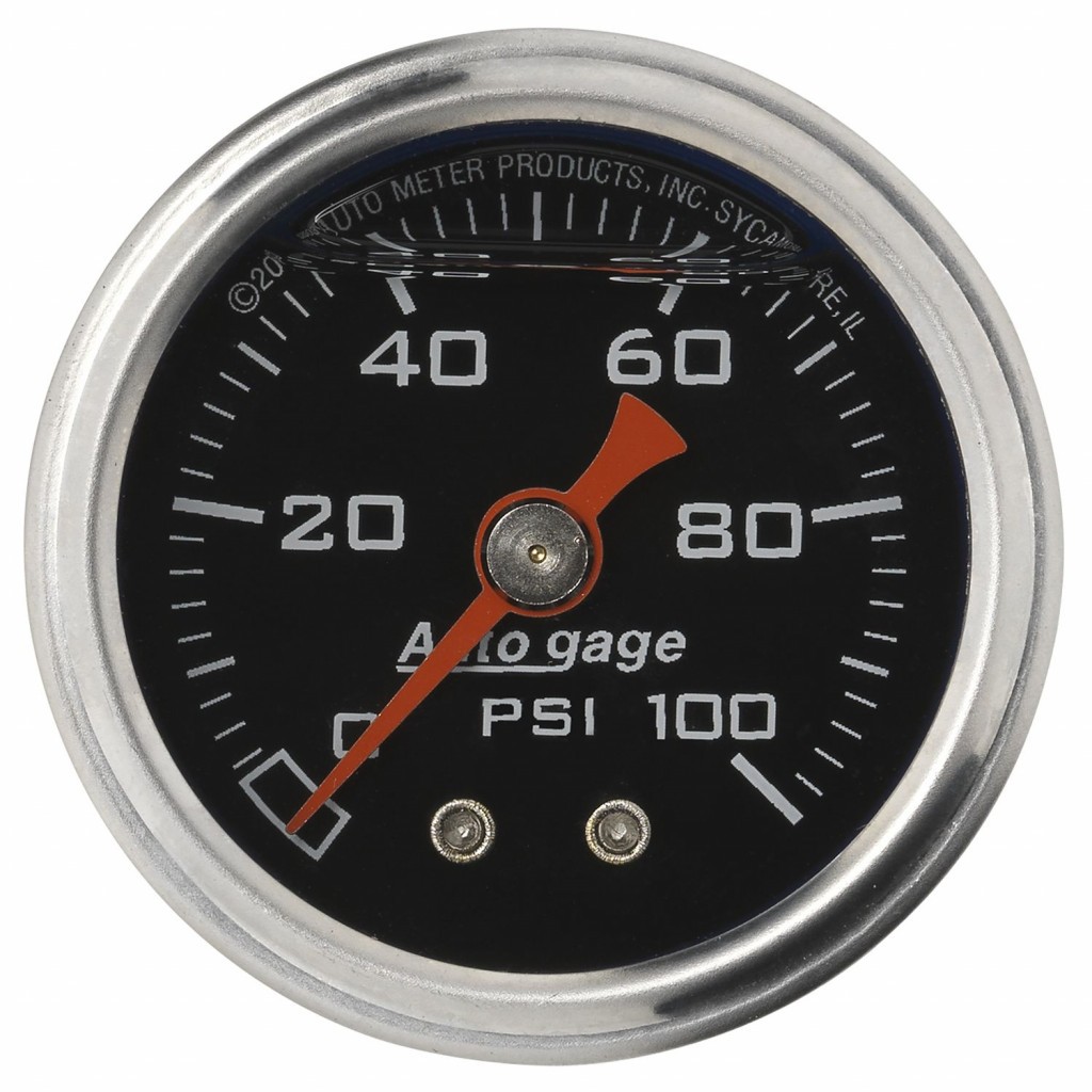 AutoMeter Fuel Pressure Gauge 1.5in Liquid Filled Mechanical 0-100 PSI