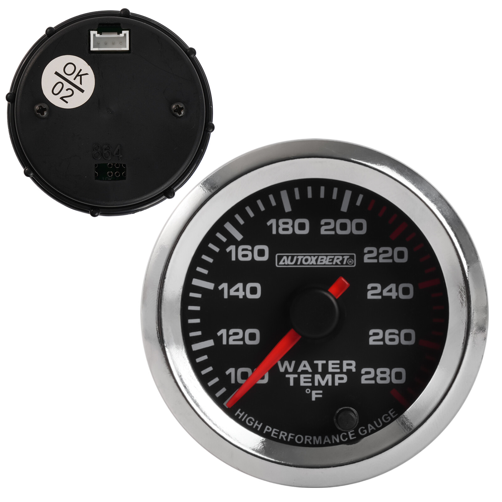 2 Inch 52mm Car Water Temperature Gauge 100-280℉ Temp Meter Sensor