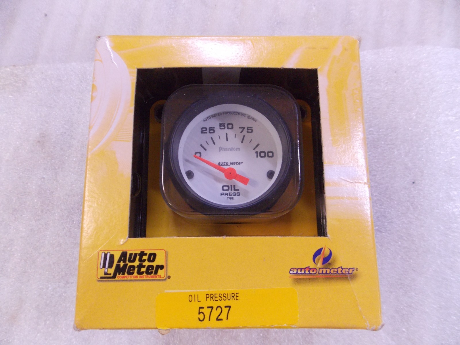 Auto Meter 5727 Phantom Oil Pressure Gauge Electric 0-100 PSI 2 -1/16″ w/Sender