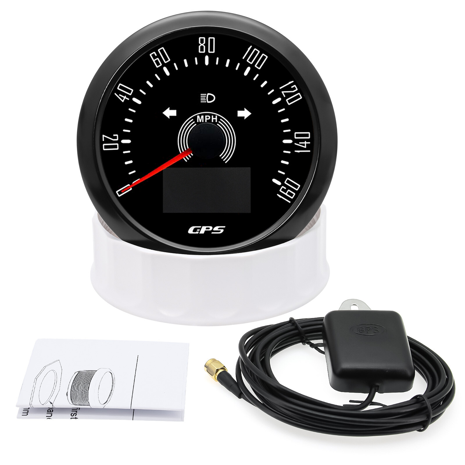 8 Gauge Set 85mm GPS Speedometer 160MPH Tacho 52mm Fuel/Volt/Oil/Temp/Trim/Clock