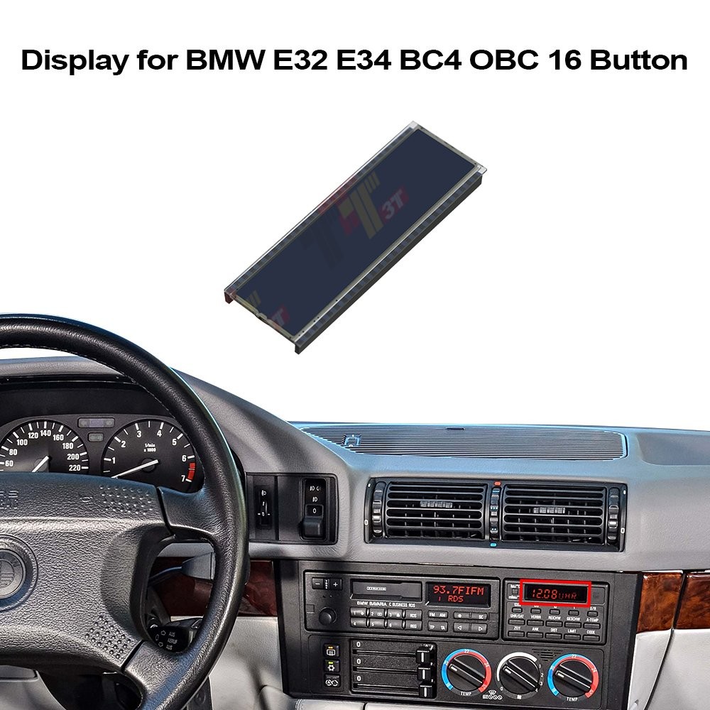 Display for BMW E32 7-Series, E34 5-Series On Board Computer OBC Clock