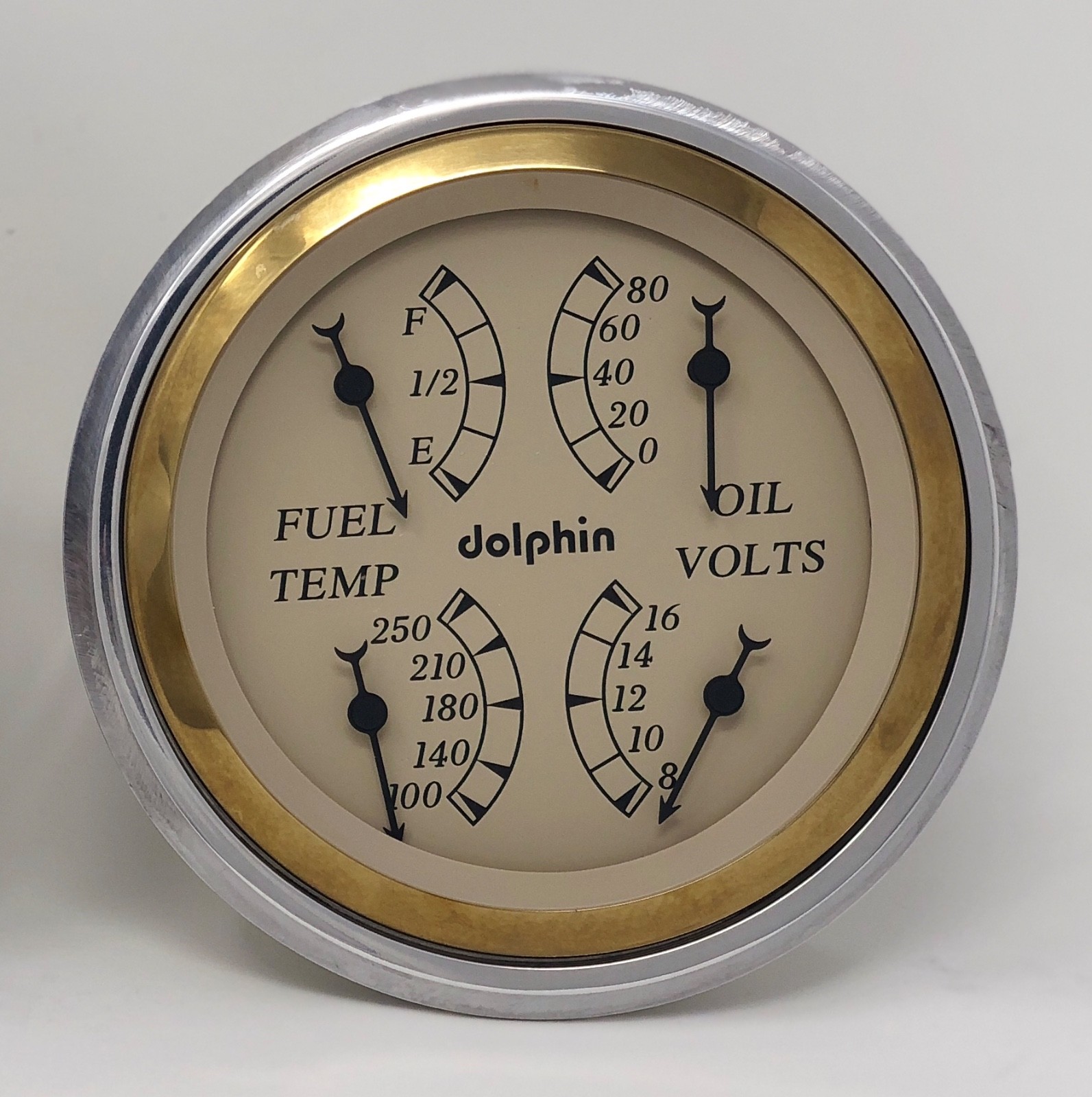 1947 1948 1949 1950 1951 1952 1953 Chevy Truck 5″ Gauge Dash Panel Set Gold