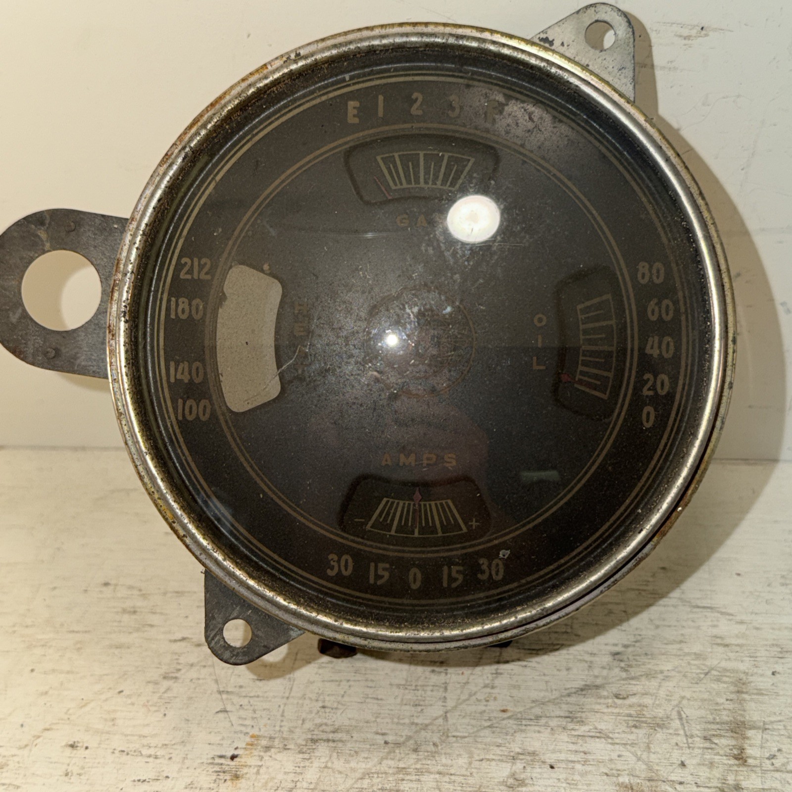 1935 Dodge Deluxe MAYFLOWER Plymouth Fuel Oil Heat Amps Dash Cluster OEM Vintage