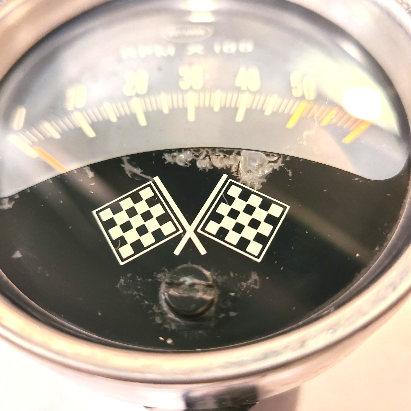 ROTUNDA GAUGE 6K RPM TACHOMETER VINTAGE CLASSIC PEDESTAL USED