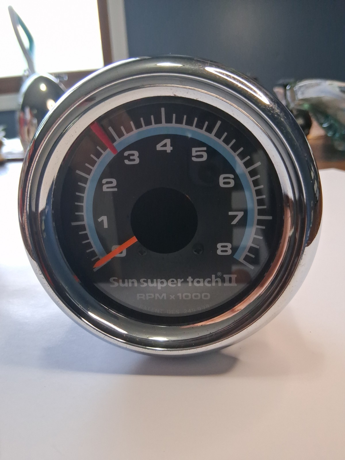 Vintage Sun Super Tach II 8,000 RPM Blueline Tach. Works. Bench Tested