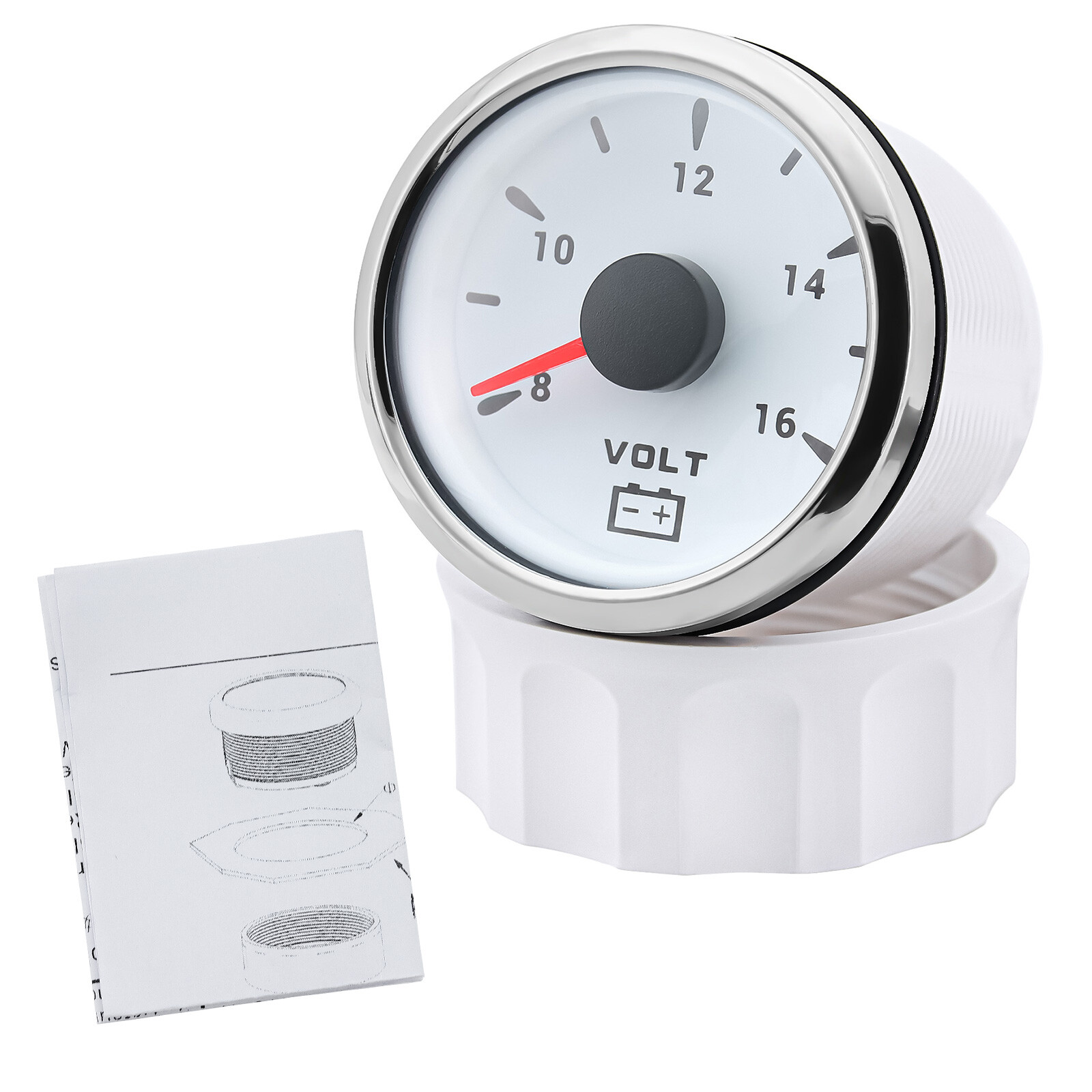 8 Gauge Set 85mm GPS Speedometer 60MPH Tacho 52mm Fuel Temp Volt Oil Clock Trim
