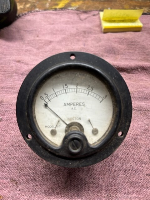 1940’s-1960’s Weston Amperes AC Gauge Model # 517 2 3/4″ back 2 1/8″ Front
