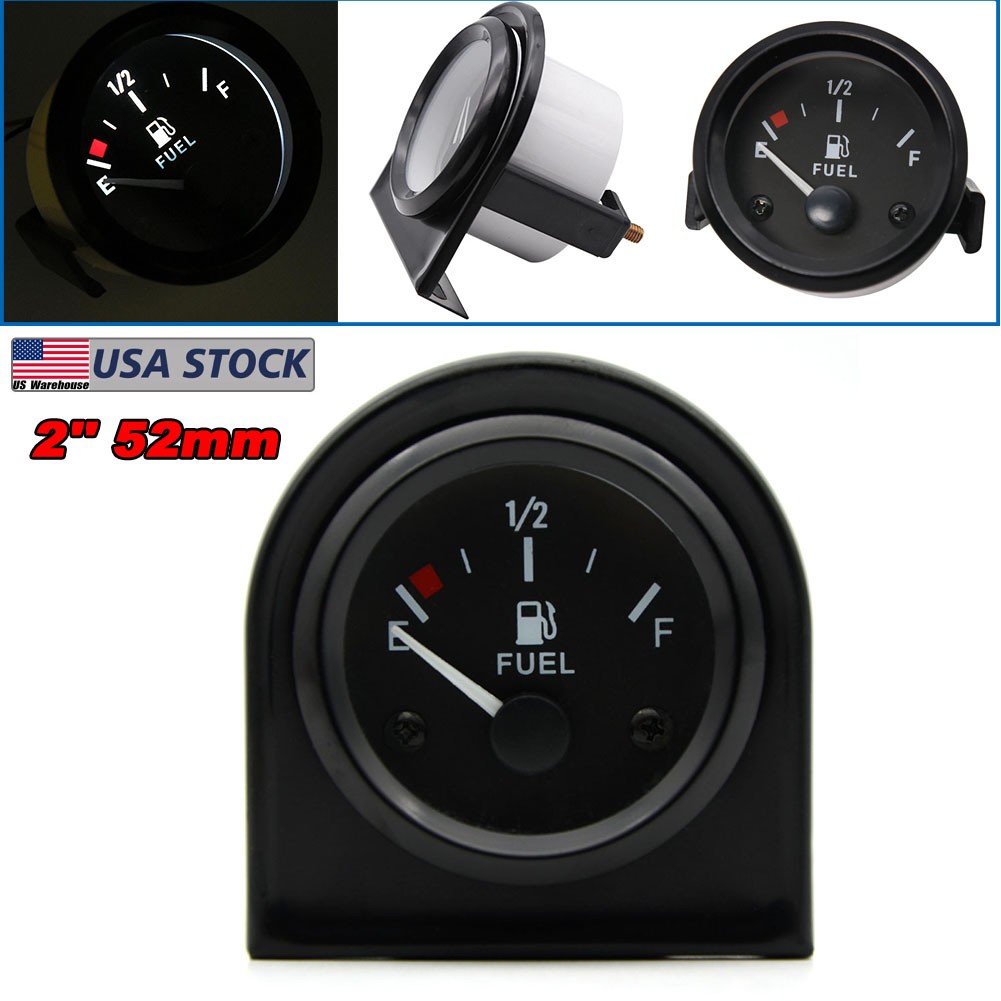 2” 52mm Universal Car Boat Auto Fuel Level Gauge Meter 240-33 ohm E-1/2-F 12V