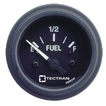 Tectran 95-2635 Fuel Level Gauge Black Bezel, E, 1/4, 1/2, 3/4, Full, 240 33 Ohm