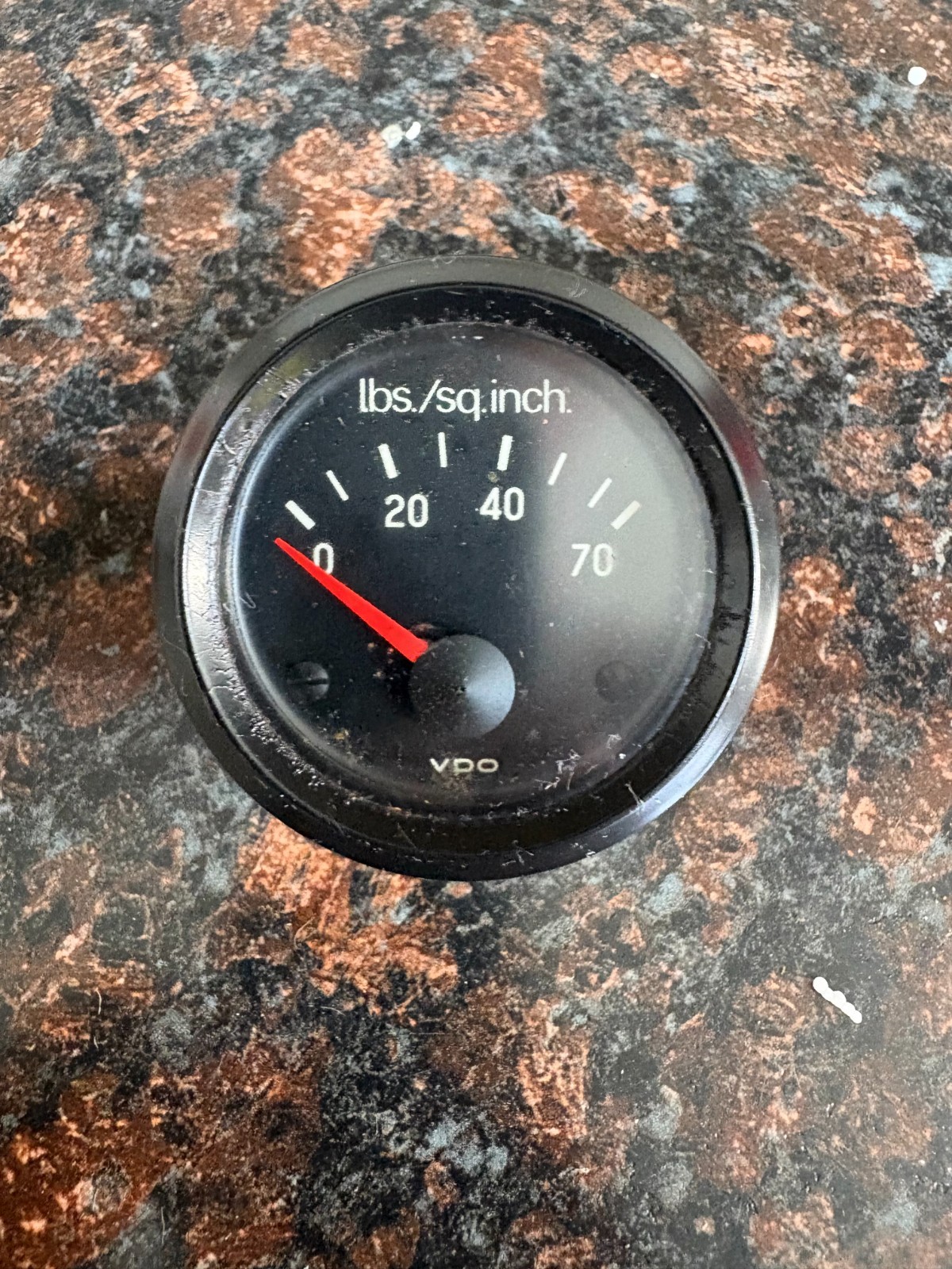 Vintage VDO Cockpit Oil Pressure Gauge 0-70 PSI 52mm Porsche 914 924 944 VW Boxe
