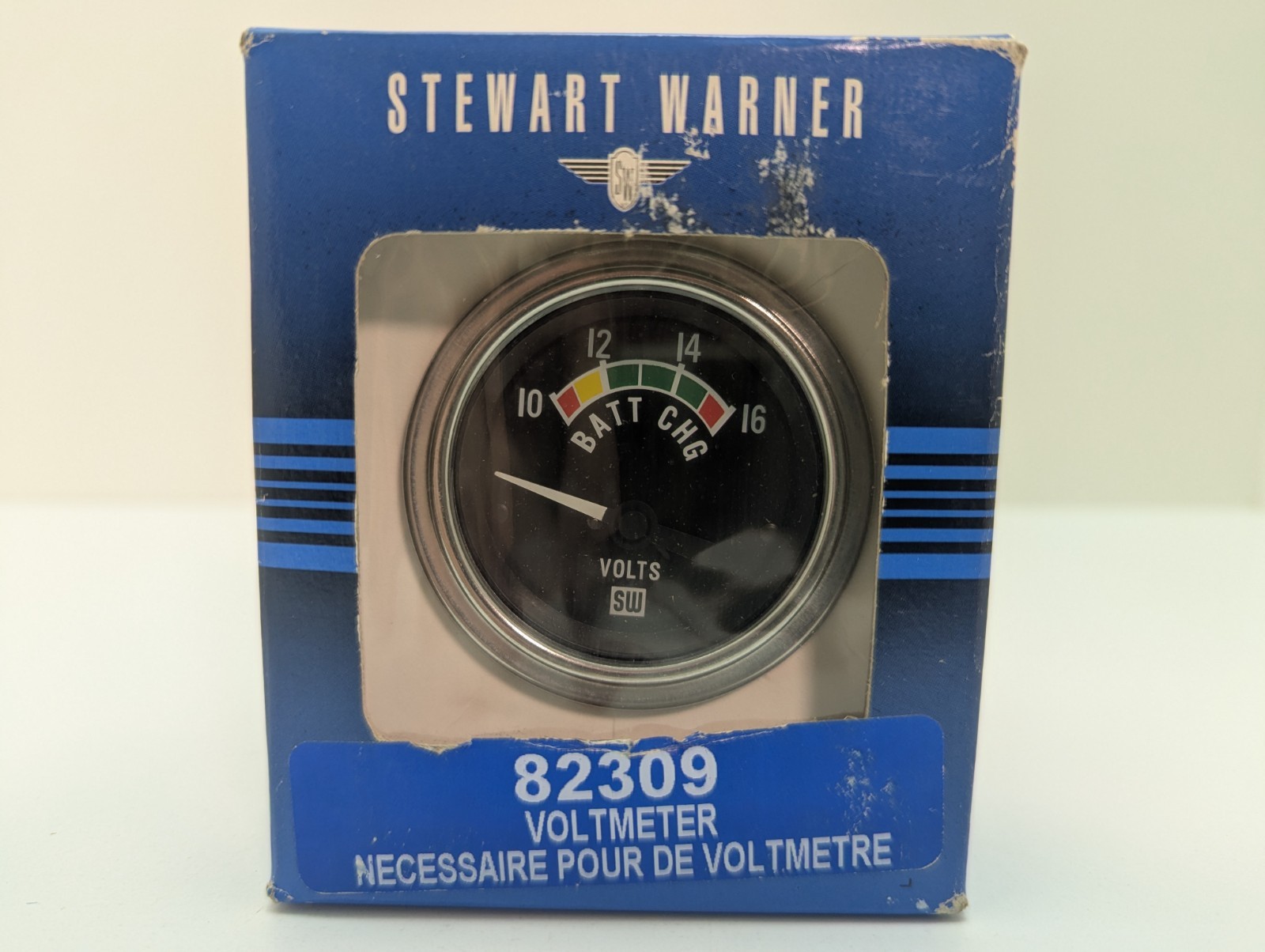 Vintage Stewart Warner 82309 Deluxe Electric Voltmeter Gauge 2 1/16″ NEW