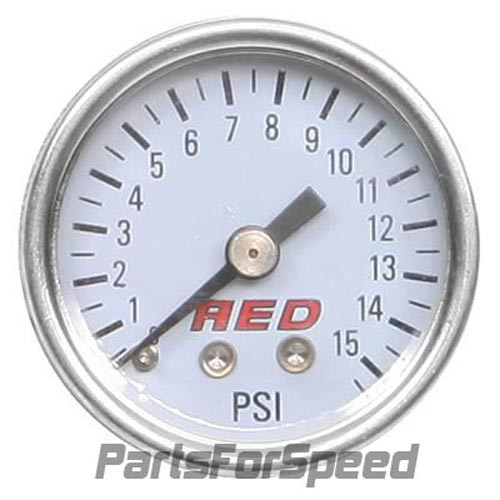 AED 6100 Holley 0-15 psi Fuel Pressure Gauge 1/8″ NPT