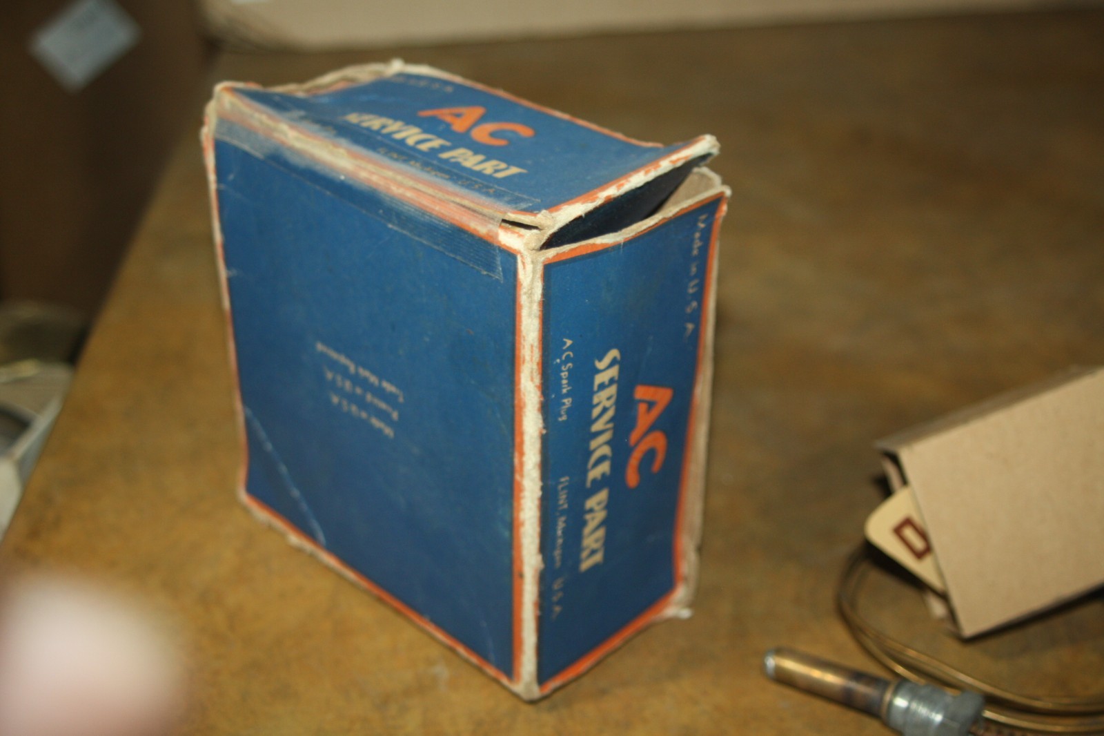 NOS OEM 1937 AC Delco Chevrolet Temperature Gauge w/ Sending Unit -AC Box