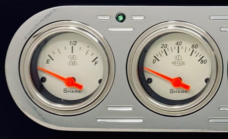 6 Gauge Universal Dash Panel Insert Cluster Set Powder Coated