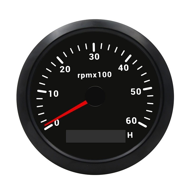 85mm Black 7 Colors LED Tachometer Gauge 0-6000RPM for Car Boat Truck US STOCK