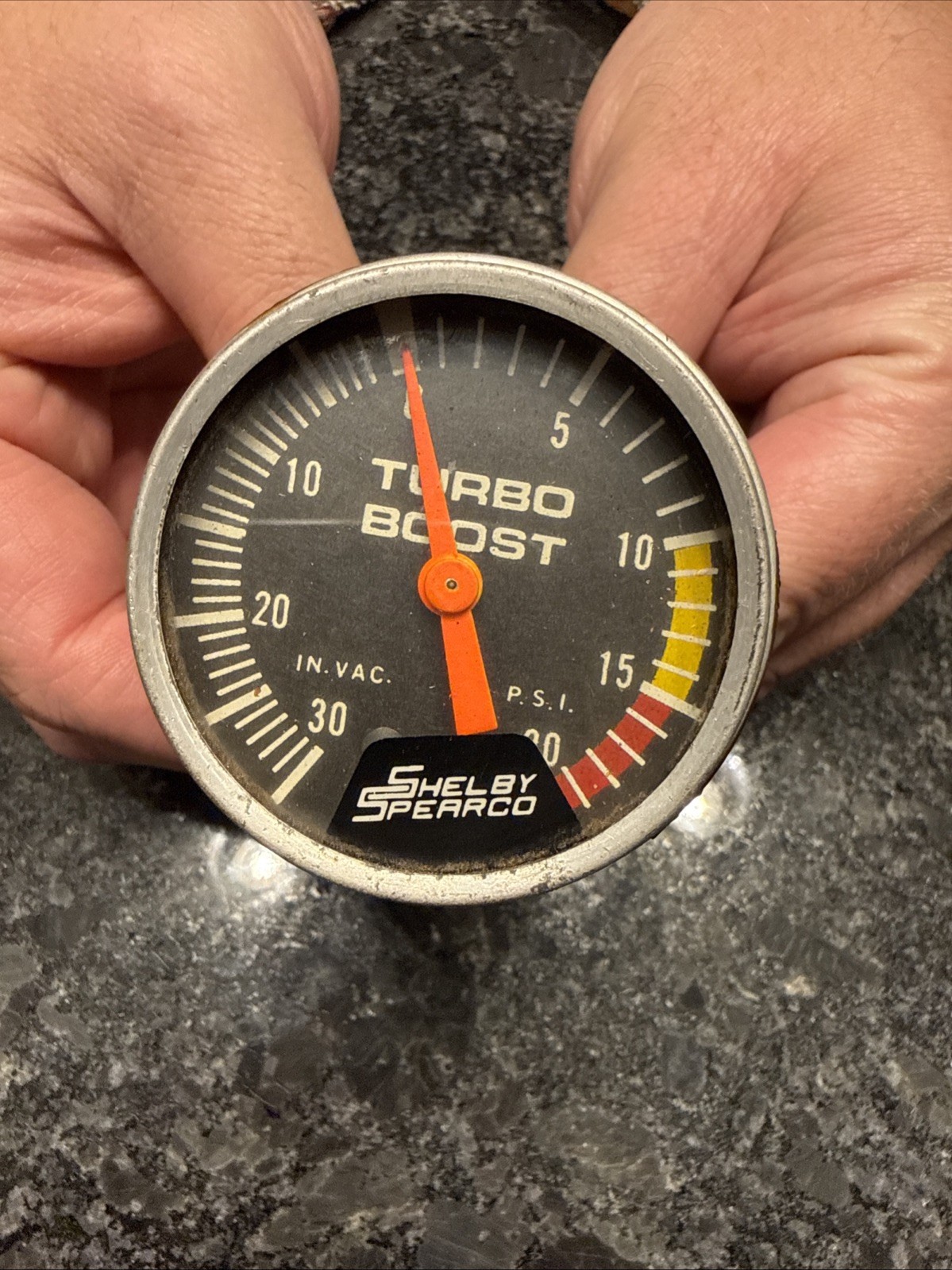 Shelby Spearco Turbo Boost Gauge Performance Series Mechanical Vacuum 20 PSI