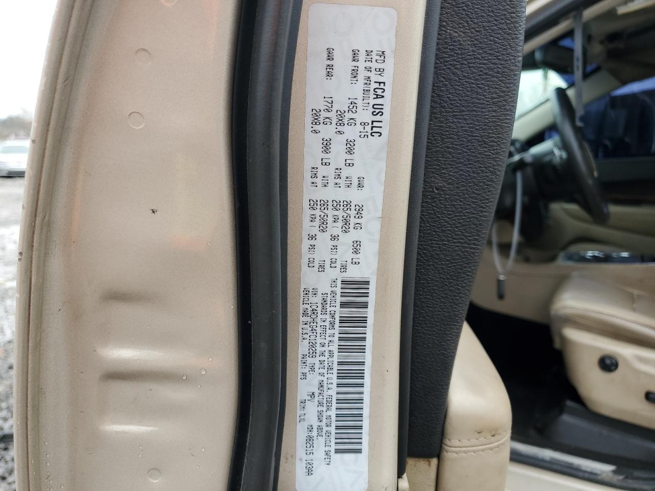 Used Speedometer Gauge fits: 2015 Dodge Durango cluster 3.6L MPH Grade A