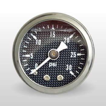 Marshall Fuel Pressure Gauge CF00030; 0-30 psi 1-1/2 in. Liquid Filled, CF/Chrme