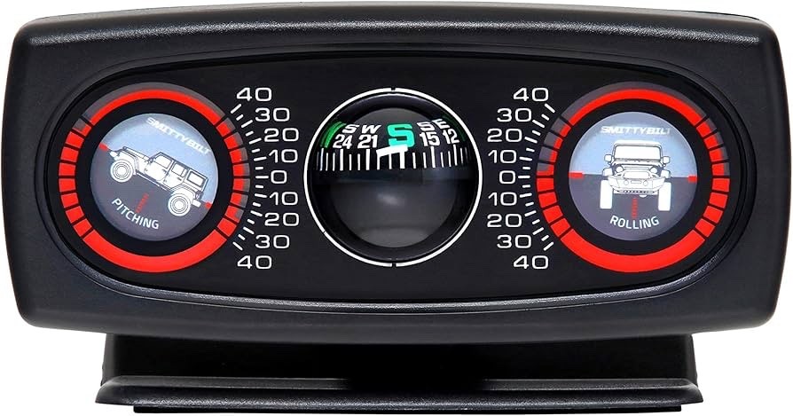 Clinometer with Jeep Graphic and Compass 4×4 Off-Road Smittybilt 791006