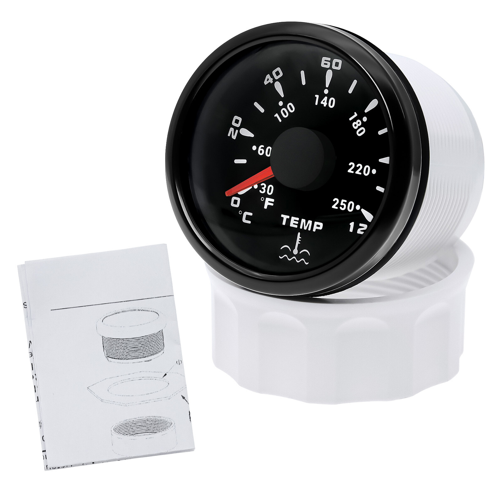 8 Gauge Set 85mm Black GPS Speedometer 120MPH&Tacho 8000RPM Gauge For Boat Car