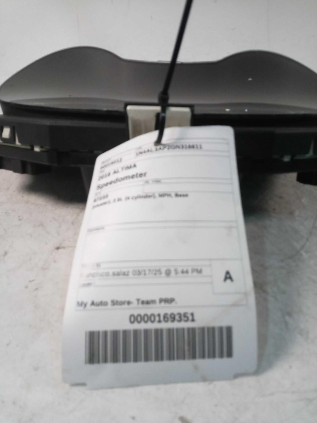 Speedometer Cluster 4 Cylinder MPH Base Fits 16-17 ALTIMA 412580