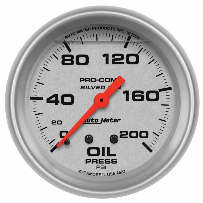 AutoMeter 2-5/8″ Oil Pressure 0-200 Psi Mechanical Liquid Filled Ultra-Lite