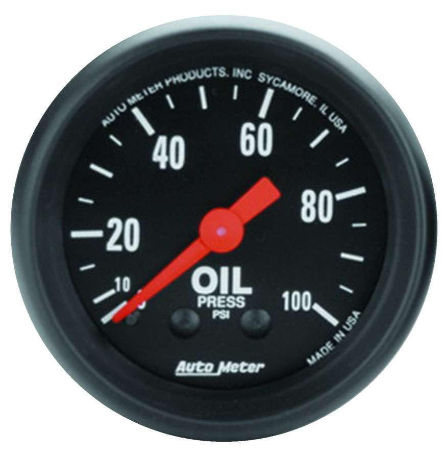 Auto Meter 2604 Z-Series Mechanical Oil Pressure Gauge 2 1/16″ (0 – 100 psi)