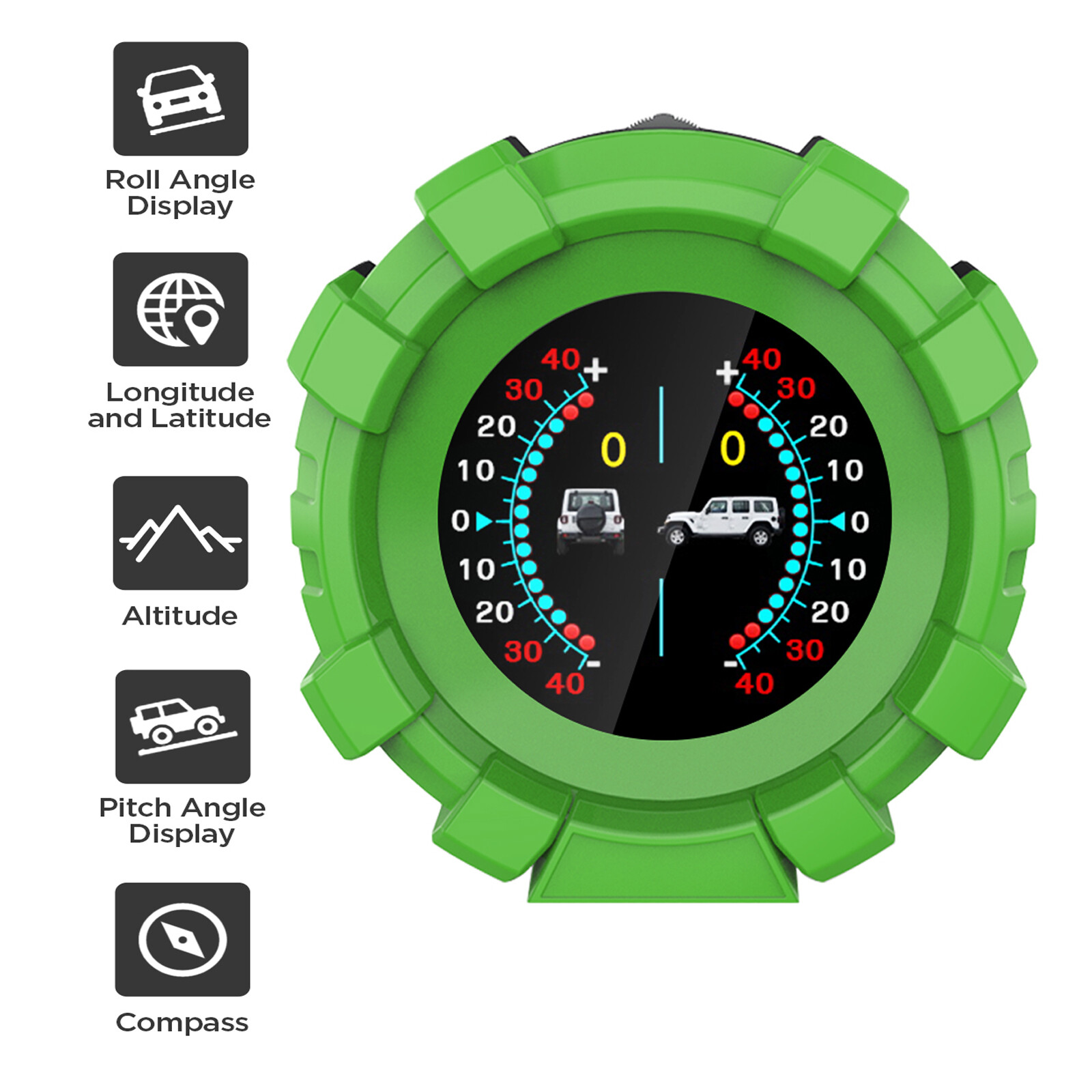 Car HUD Digital GPS Inclinometer Slopemeter Speedometer Compass Off-Road 4×4