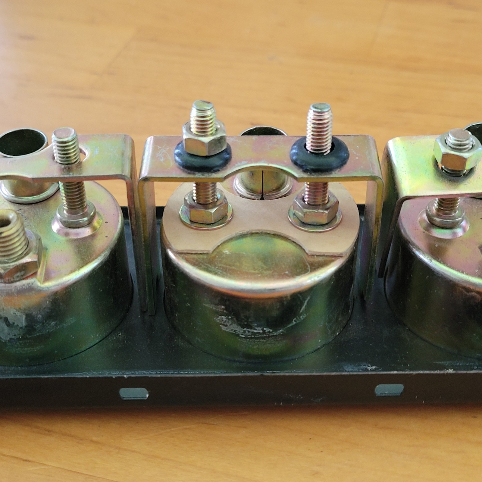 Vintage Equus 6075 Triple Micro Gauge Cluster Temp Amp Oil Pressure