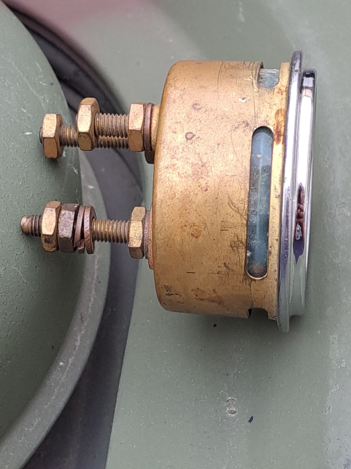 Vintage STEWART WARNER 6V Electric FUEL GAS Gauge, VW Bug, Hot Rat Rod #428066