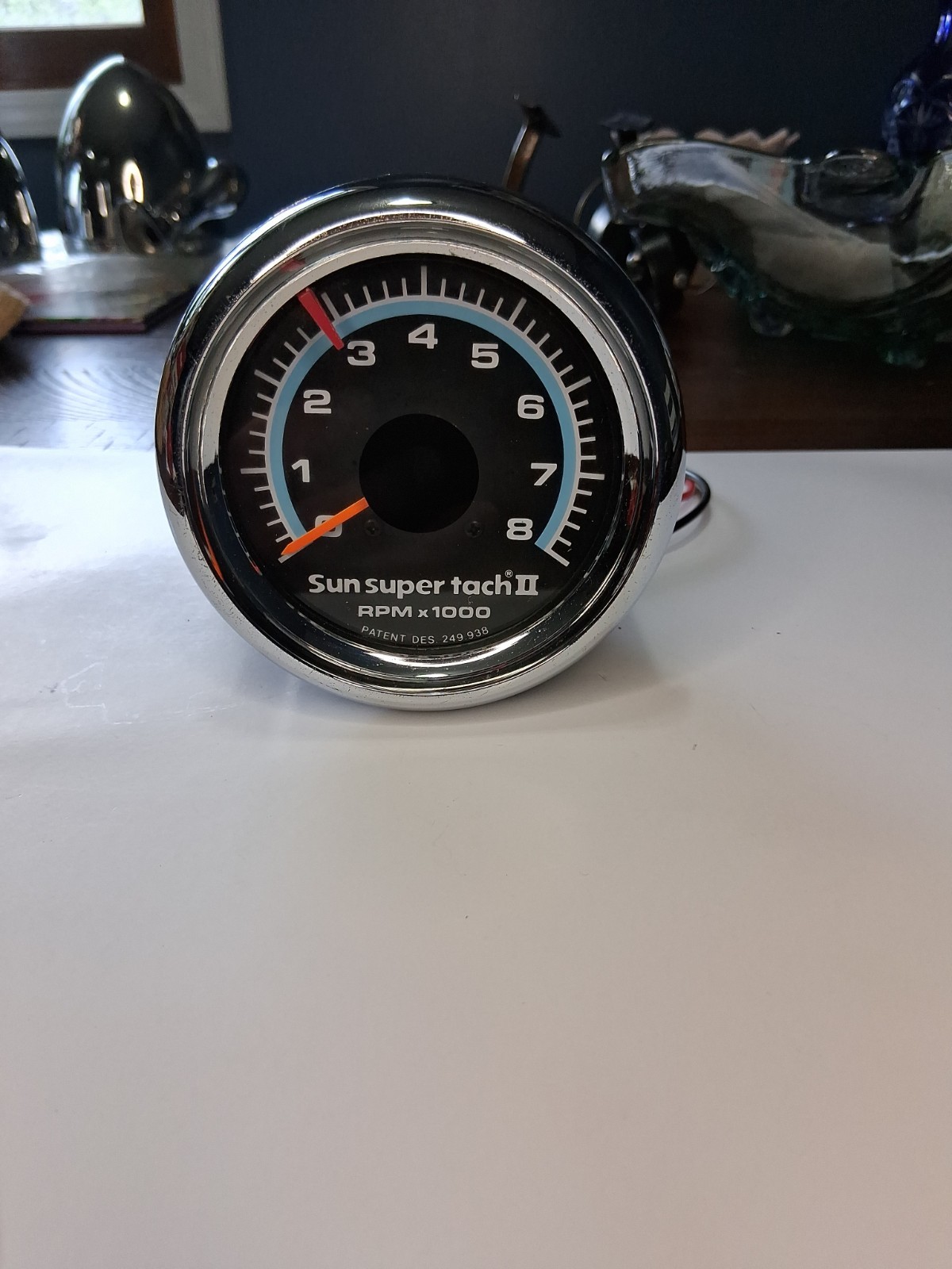 Vintage Sun Super Tach II 8,000 RPM Blueline Tach. Works. Bench Tested
