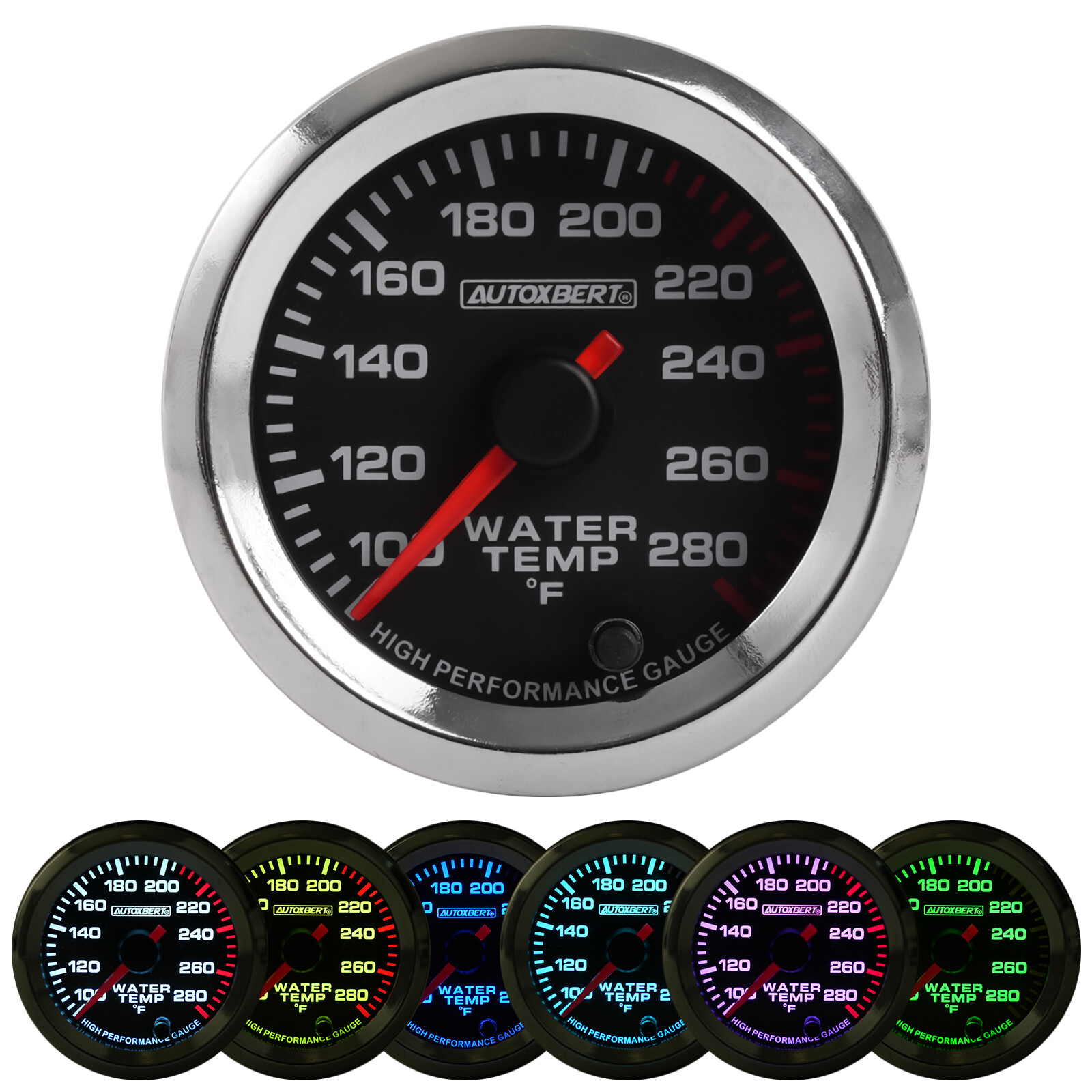 2 Inch 52mm Car Water Temperature Gauge 100-280℉ Temp Meter Sensor